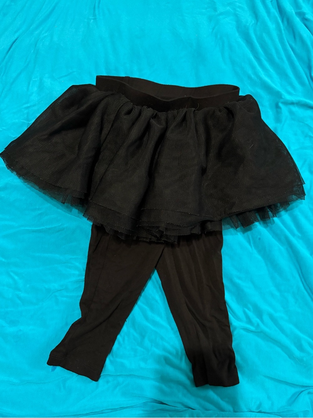 Little Sleepies Black Tulle Skort Leggings